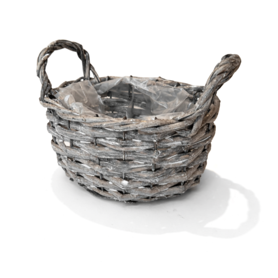 Vintage plantekurv i flet