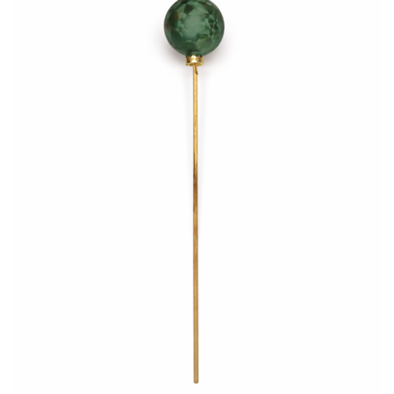 Dekorationsstik med grøn perlemorkugle