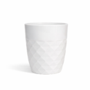 hvid keramikvase med diamantmønster